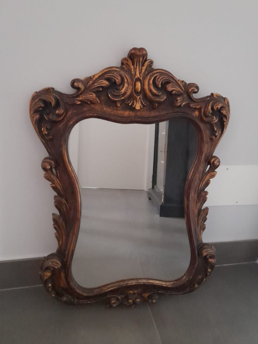 Miroir en bois, XXe siècle