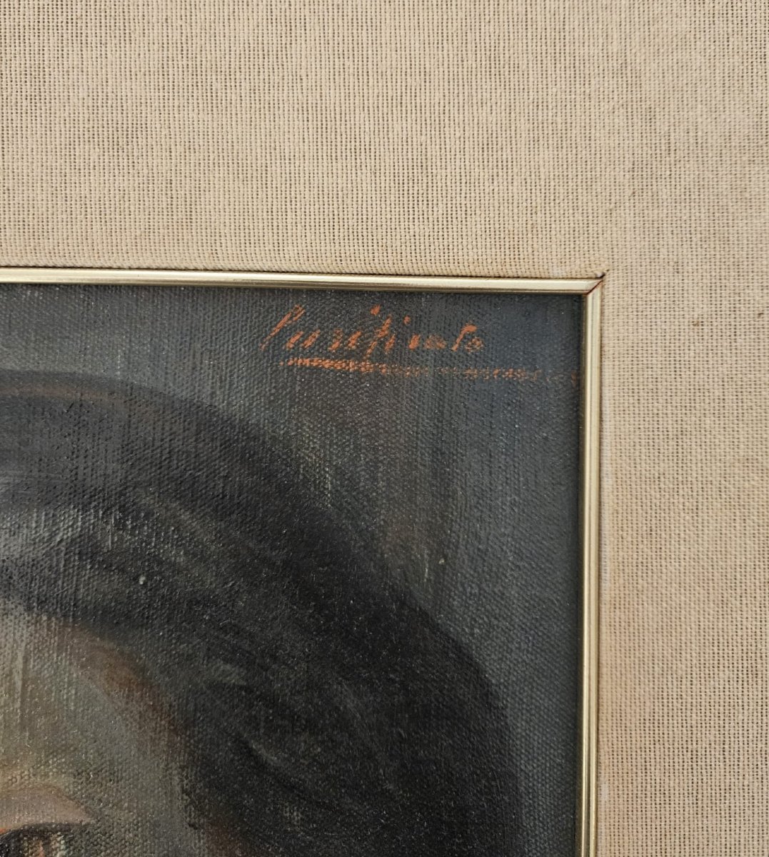 Peinture à l'huile sur toile de l'artiste Domenico Purificato-photo-3