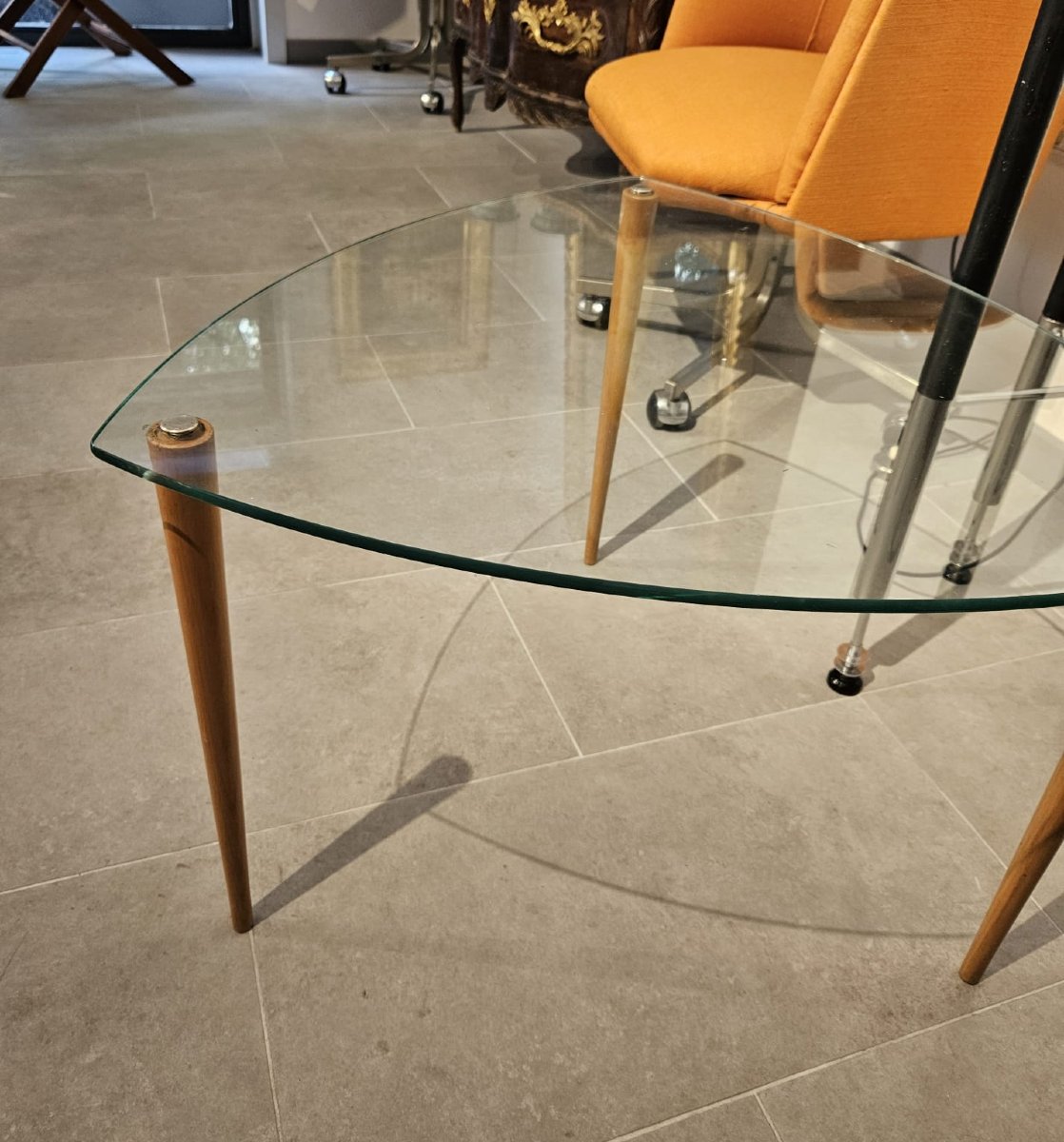 Table basse triangulaire des années 1950 -photo-4