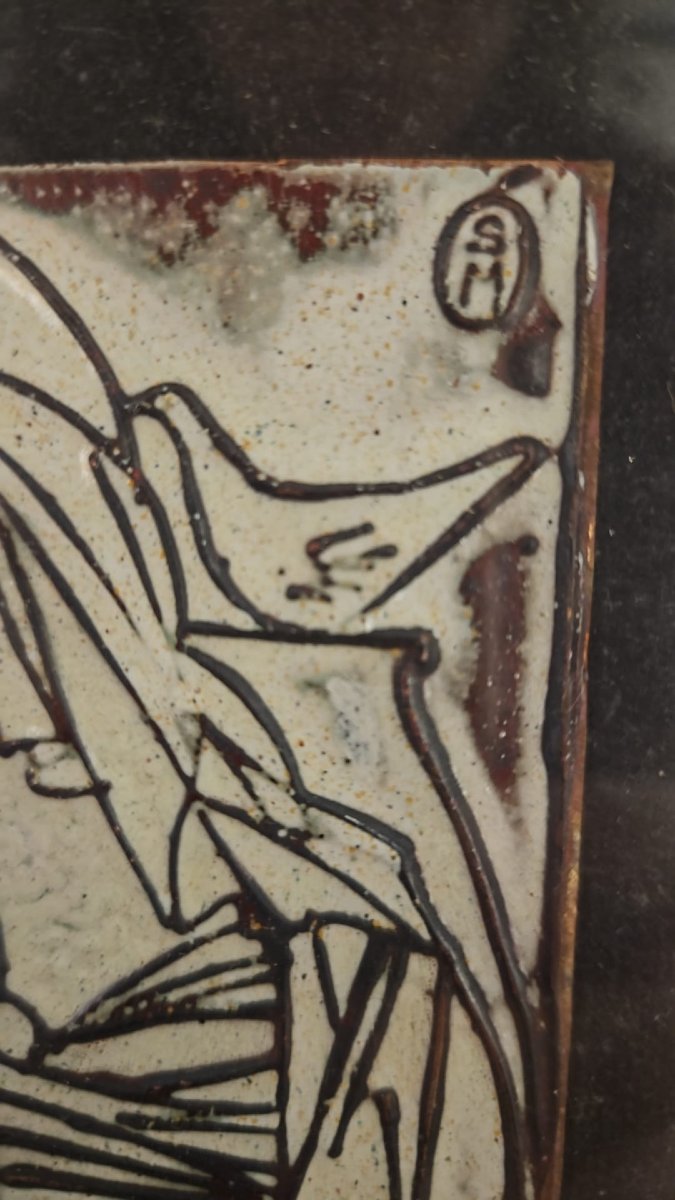 Enamelled Bas-relief Depicting The Madonna By The Artist Sebastiano Milluzzo-photo-1