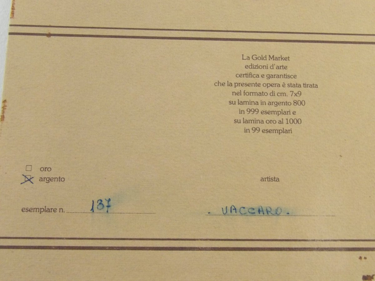 "modella," Engraving On 800 Silver Foil, Limited To 999 Copies-photo-2