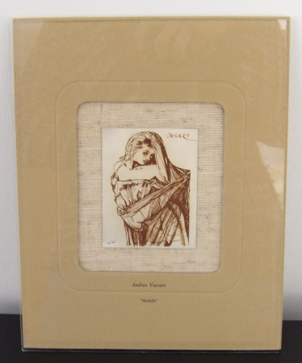 "modella," Engraving On 800 Silver Foil, Limited To 999 Copies