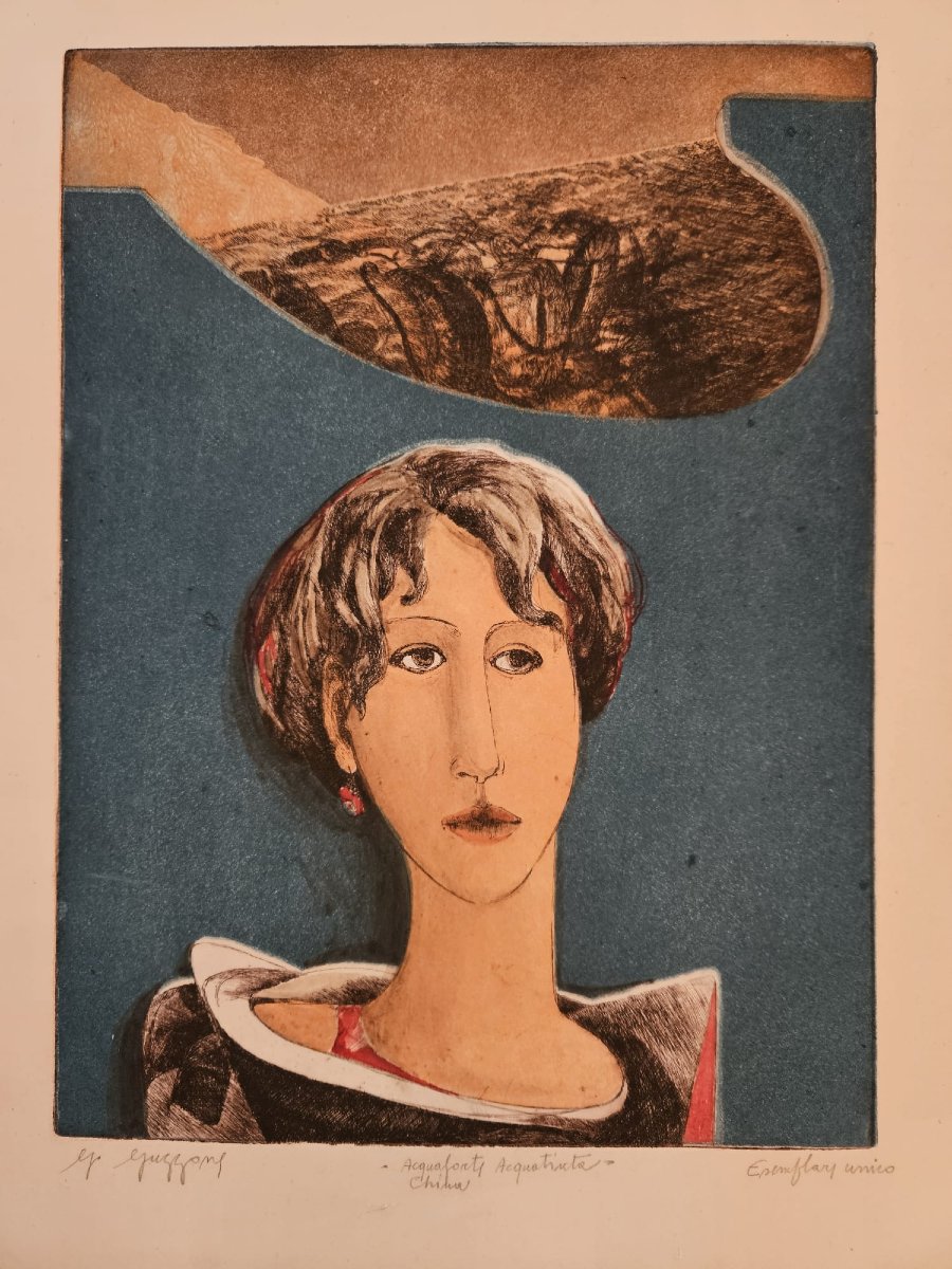 « Le Rêve », gravure à l'encre de Chine de l'artiste Giuseppe Guzzone-photo-2