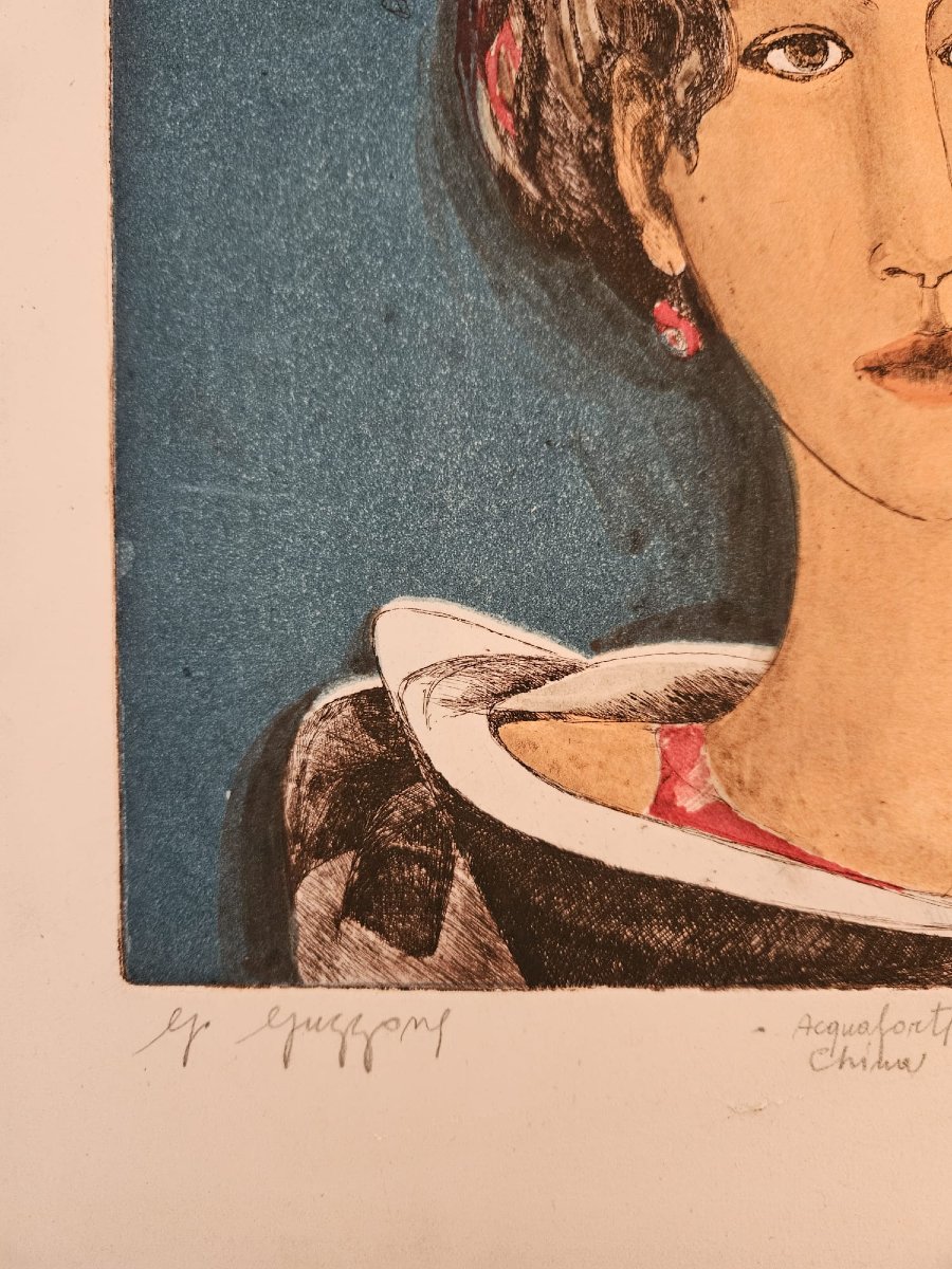 « Le Rêve », gravure à l'encre de Chine de l'artiste Giuseppe Guzzone-photo-1