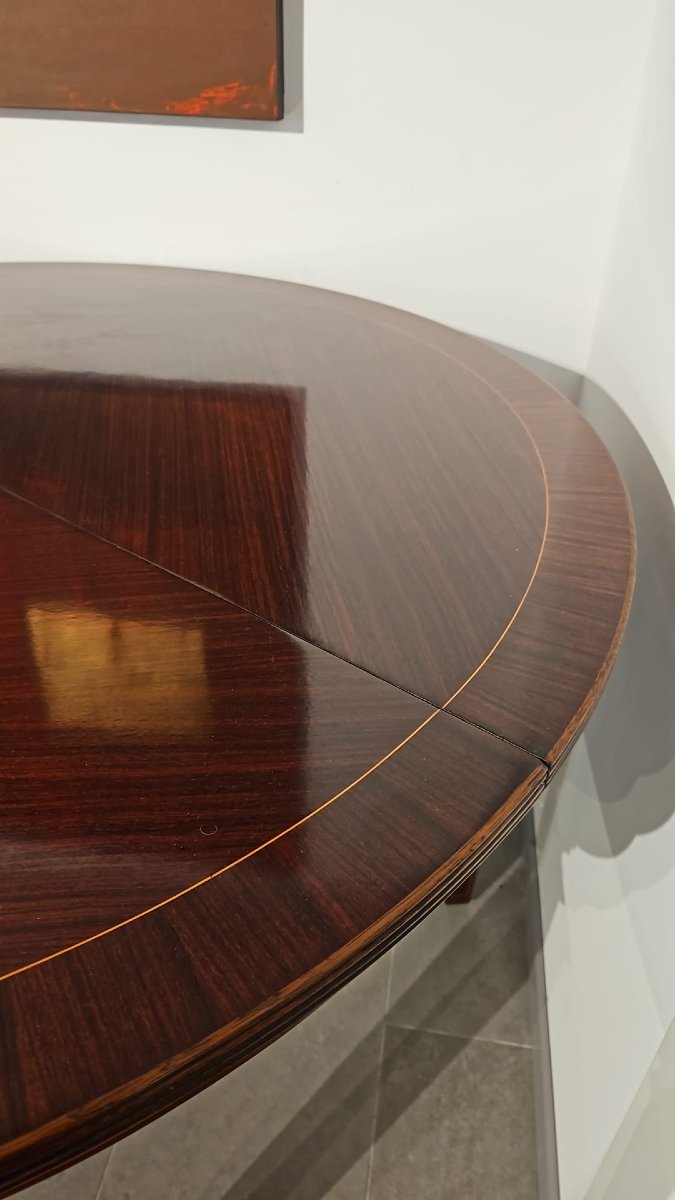 Table ronde en marqueterie-photo-4
