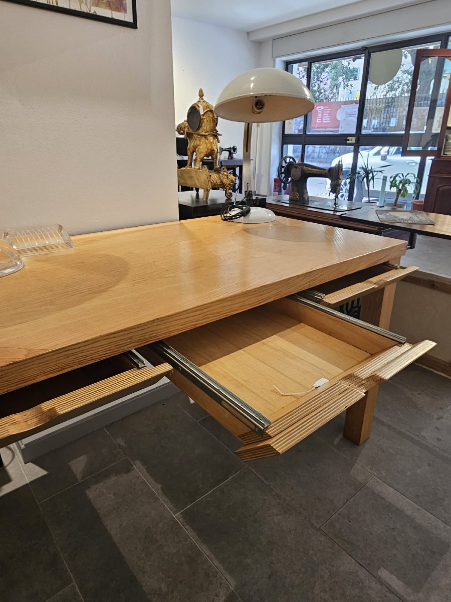 Swedish Writing Desk With Three Pull-out Drawers, Made Of Maple, From The 1970s-photo-5