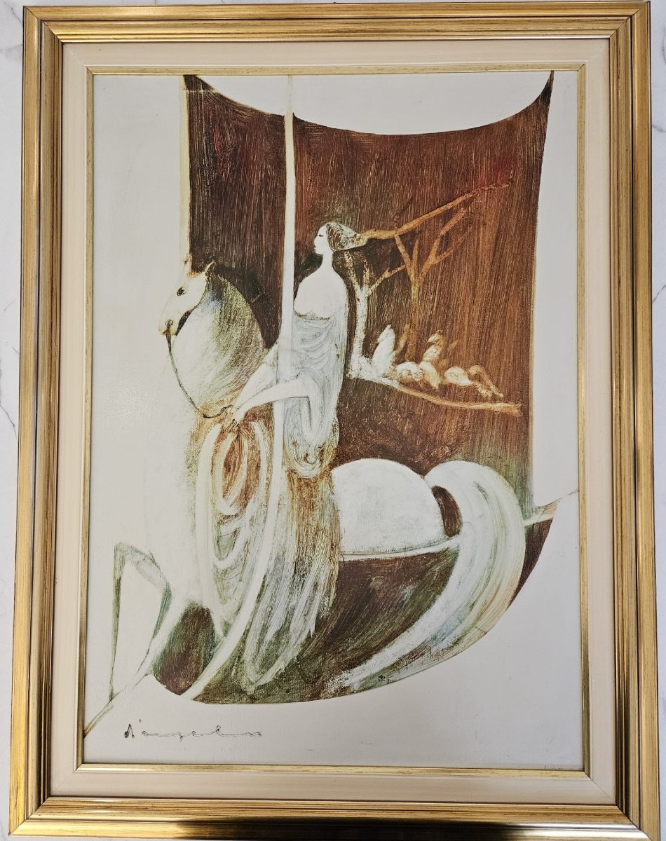 Cesare D'Angelo, tableau Femme à cheval-photo-2