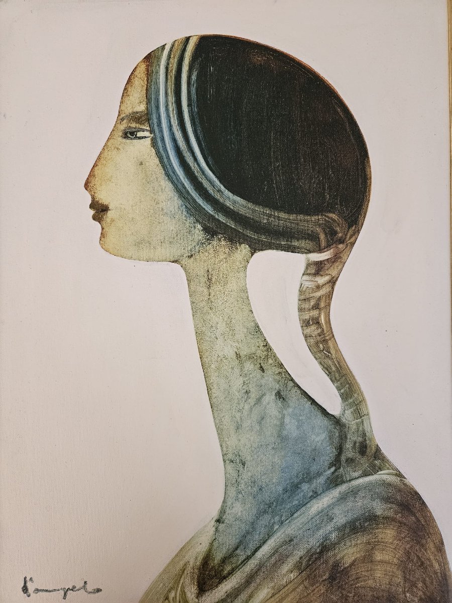Cesare D'Angelo, tableau Profil de femme-photo-2