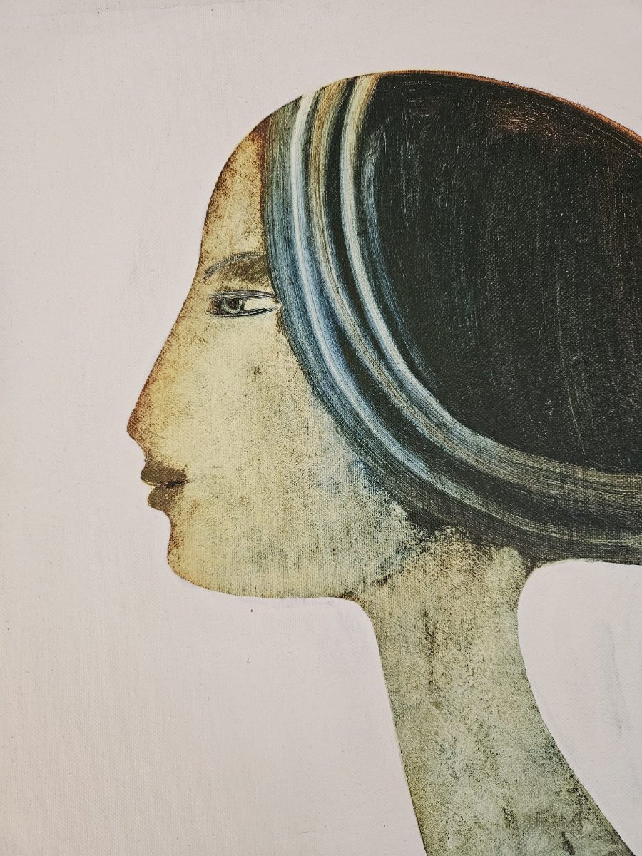 Cesare D'Angelo, tableau Profil de femme-photo-3