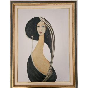 Cesare D'Angelo, tableau Femme au chapeau