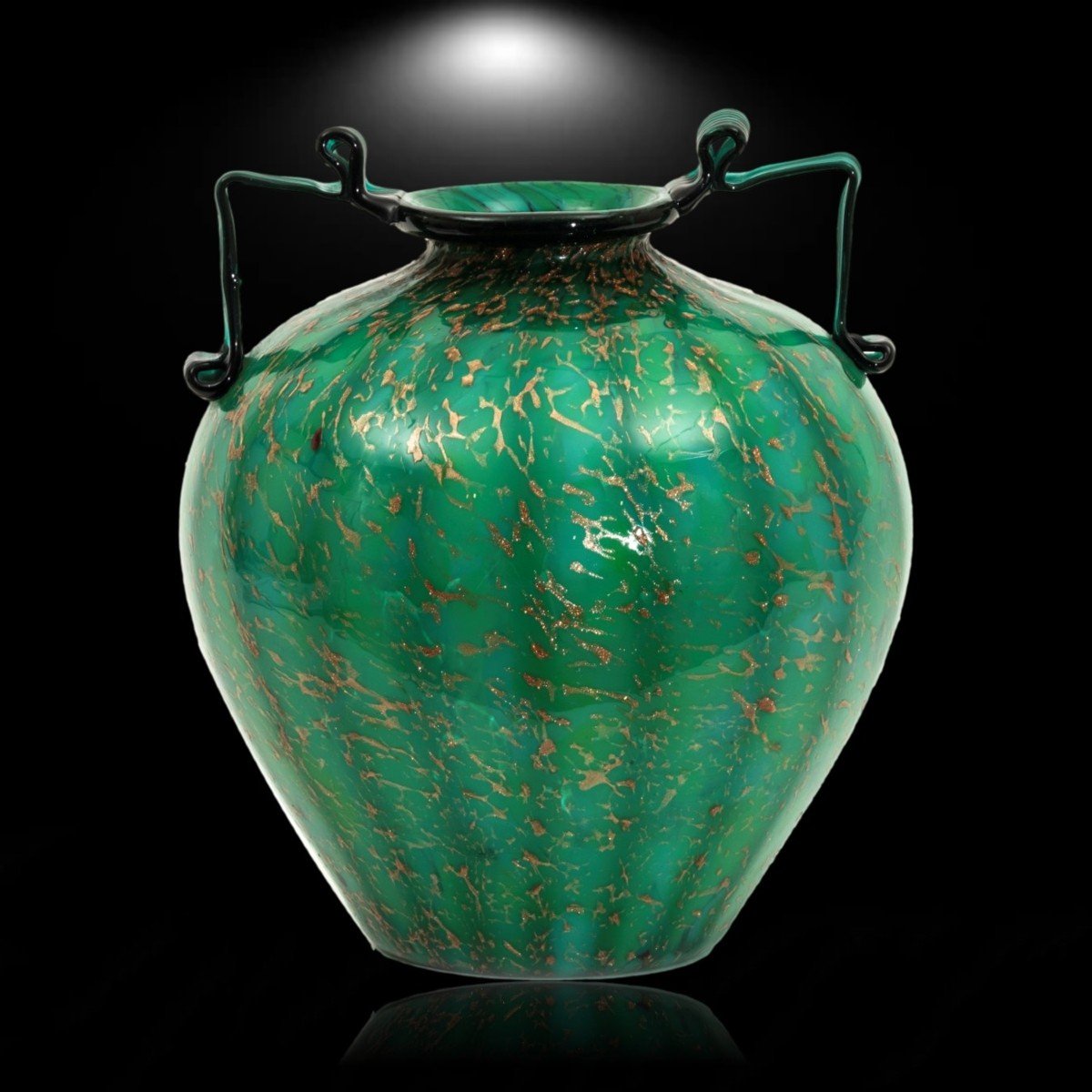 F.lli Toso, Murano 1930, Vase en verre soufflé