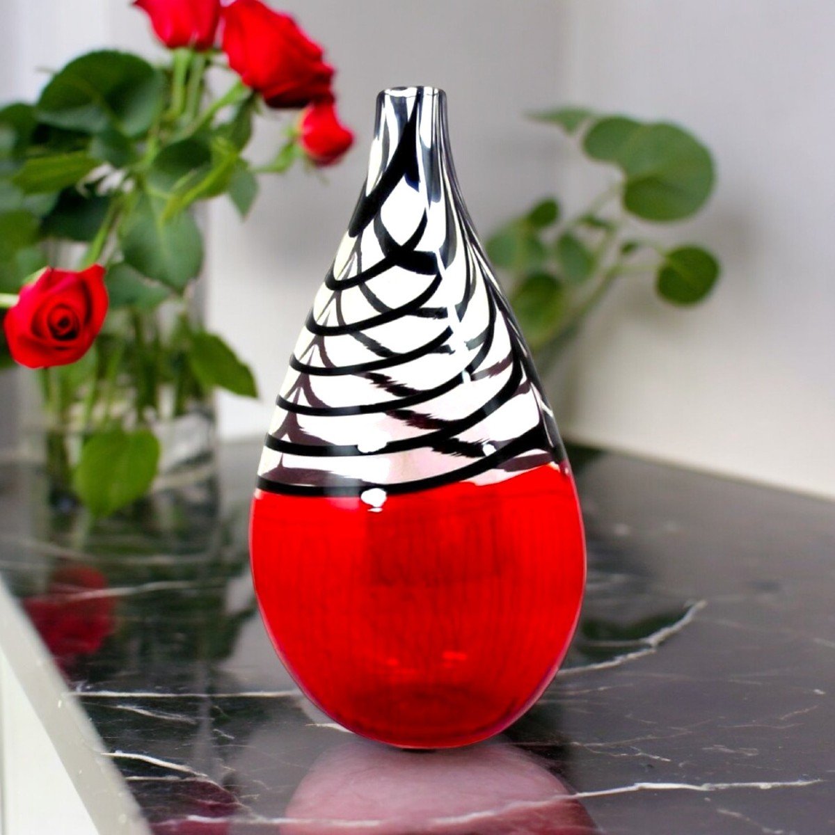 Vase En Verre Soufflé De Murano  Par Le Maître Adriano Dalla Valentina-photo-3