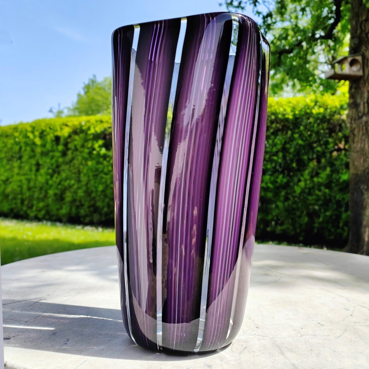 Adriano Dalla Valentina (1945-2019) Blown Glass Murano Vase-photo-2