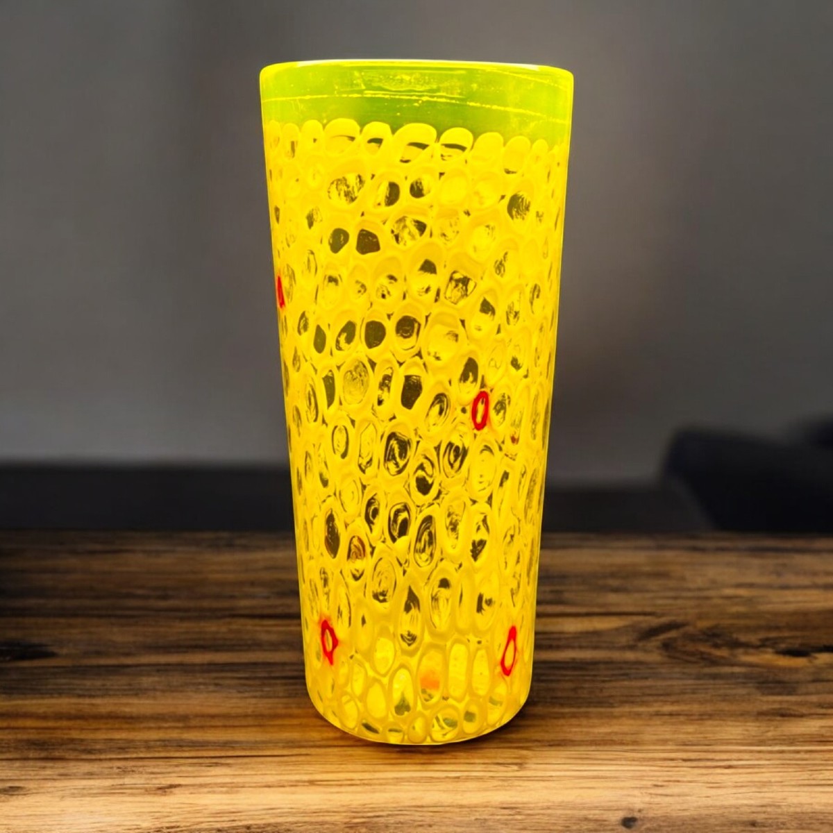 Vase Murrine En Verre Ouraline, Murano Fratelli Toso (attr.) , C1960-photo-2