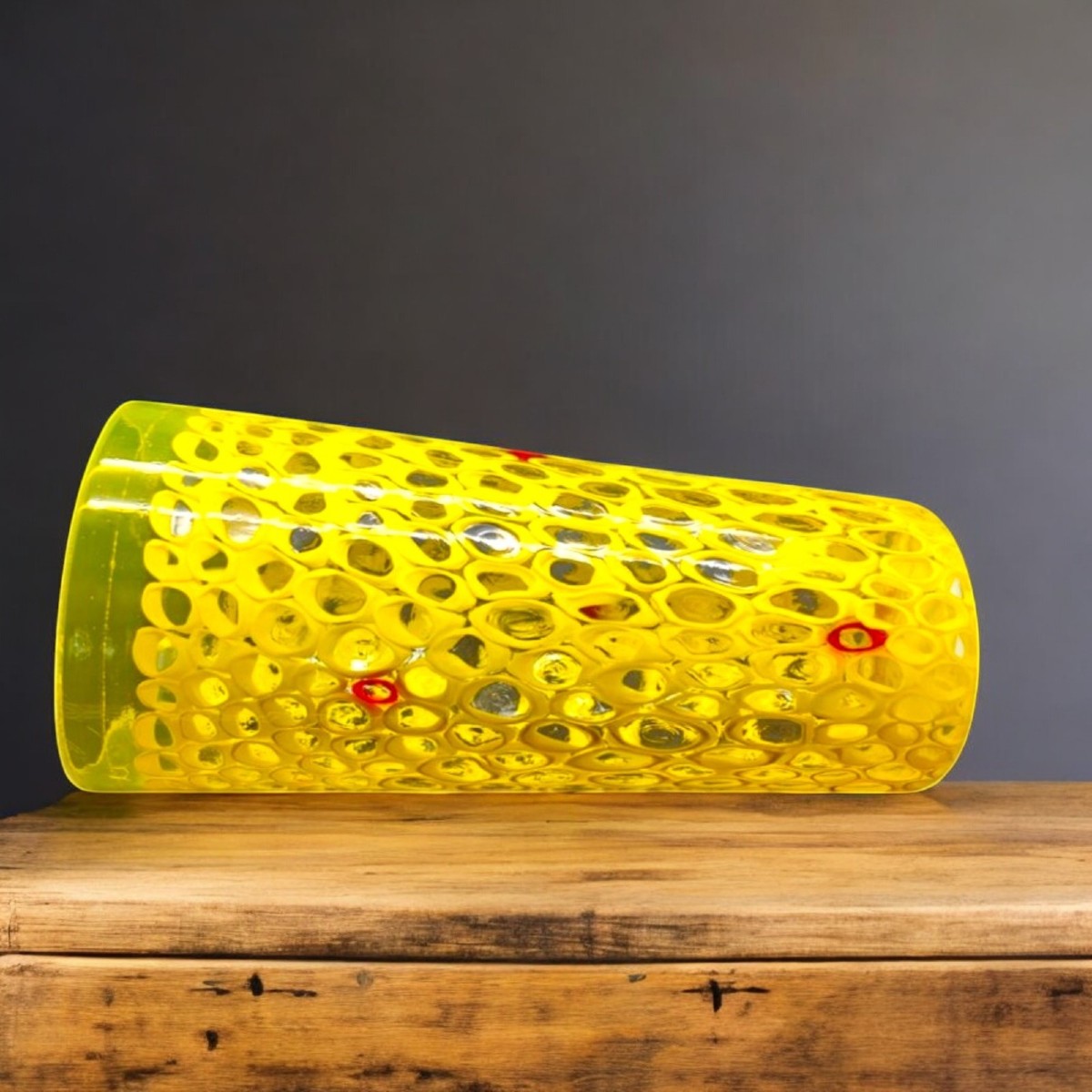 Vase Murrine En Verre Ouraline, Murano Fratelli Toso (attr.) , C1960-photo-3