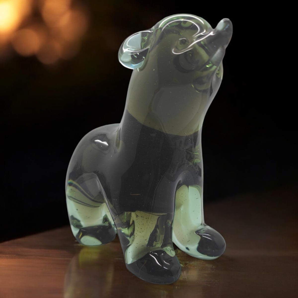 1957 - Seguso Vetri d'Arte Flavio Poli, Ours En Verre De Murano Néodyme, modèle 11692-photo-3