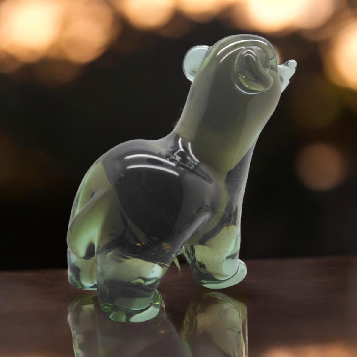 1957 - Seguso Vetri d'Arte Flavio Poli, Ours En Verre De Murano Néodyme, modèle 11692-photo-4