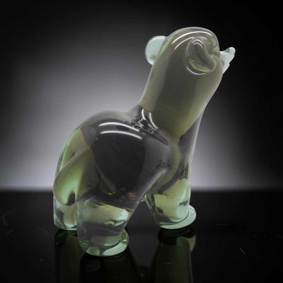 1957 - Seguso Vetri d'Arte Flavio Poli, Ours En Verre De Murano Néodyme, modèle 11692-photo-3
