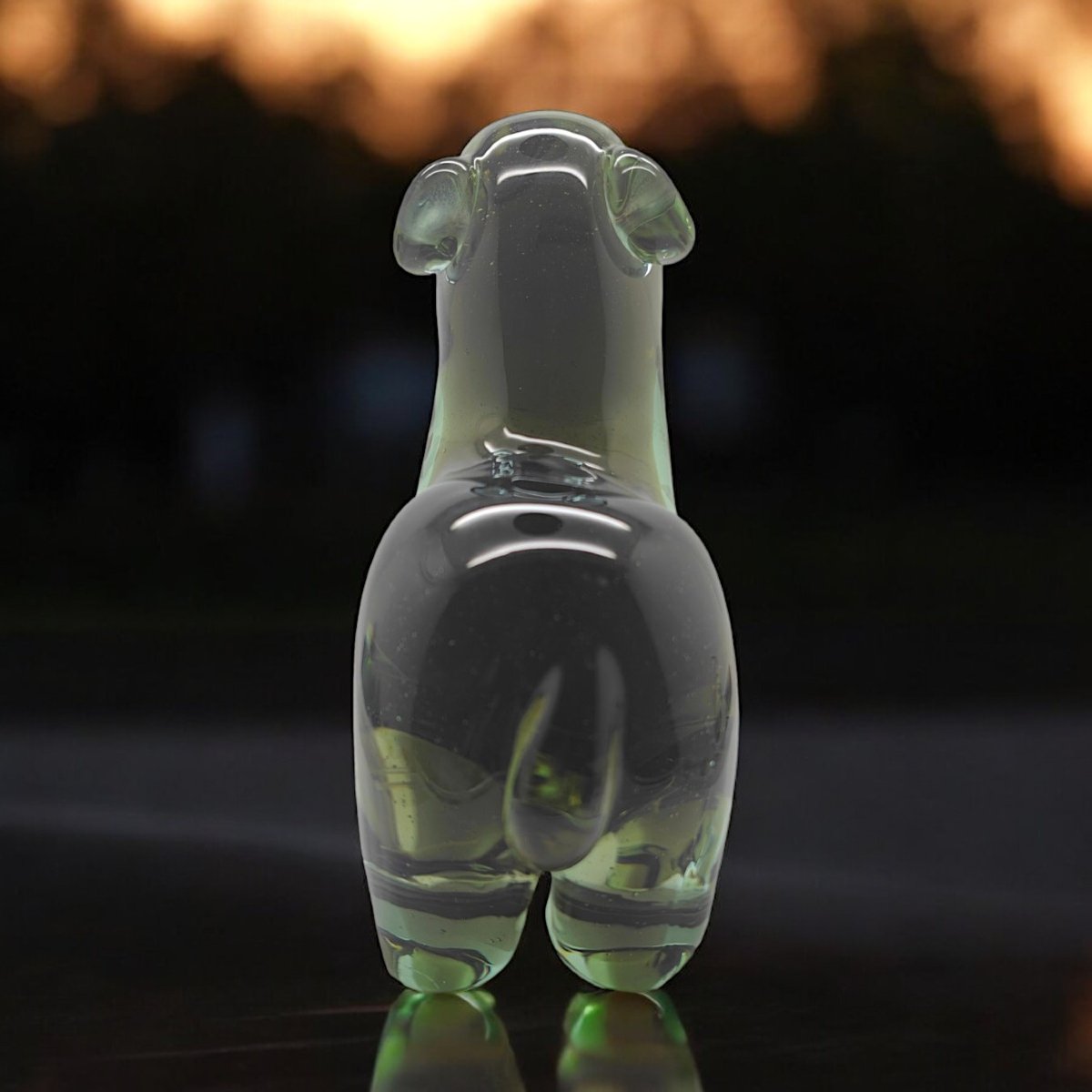 1957 - Seguso Vetri d'Arte Flavio Poli, Ours En Verre De Murano Néodyme, modèle 11692-photo-1