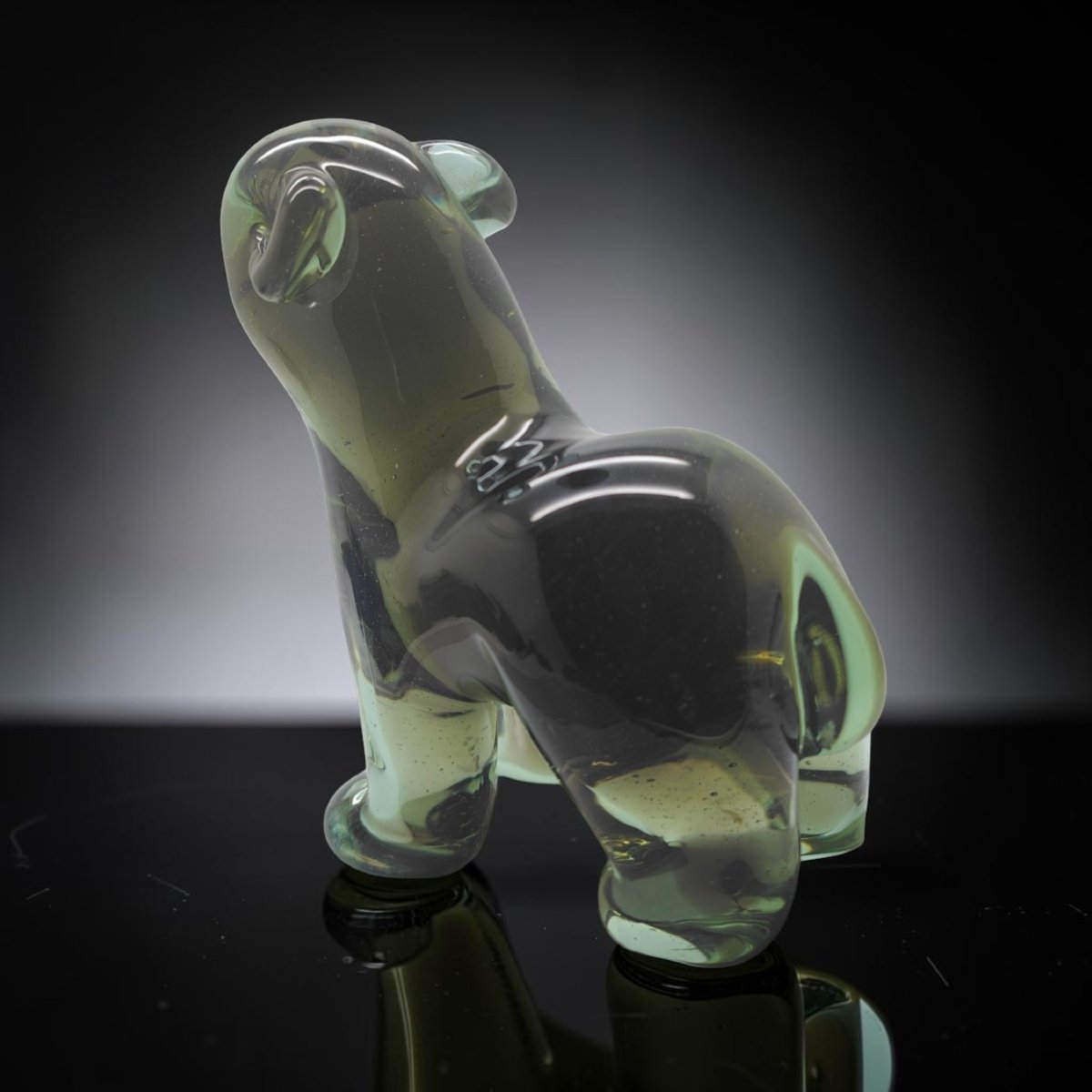 1957 - Seguso Vetri d'Arte Flavio Poli, Ours En Verre De Murano Néodyme, modèle 11692-photo-1
