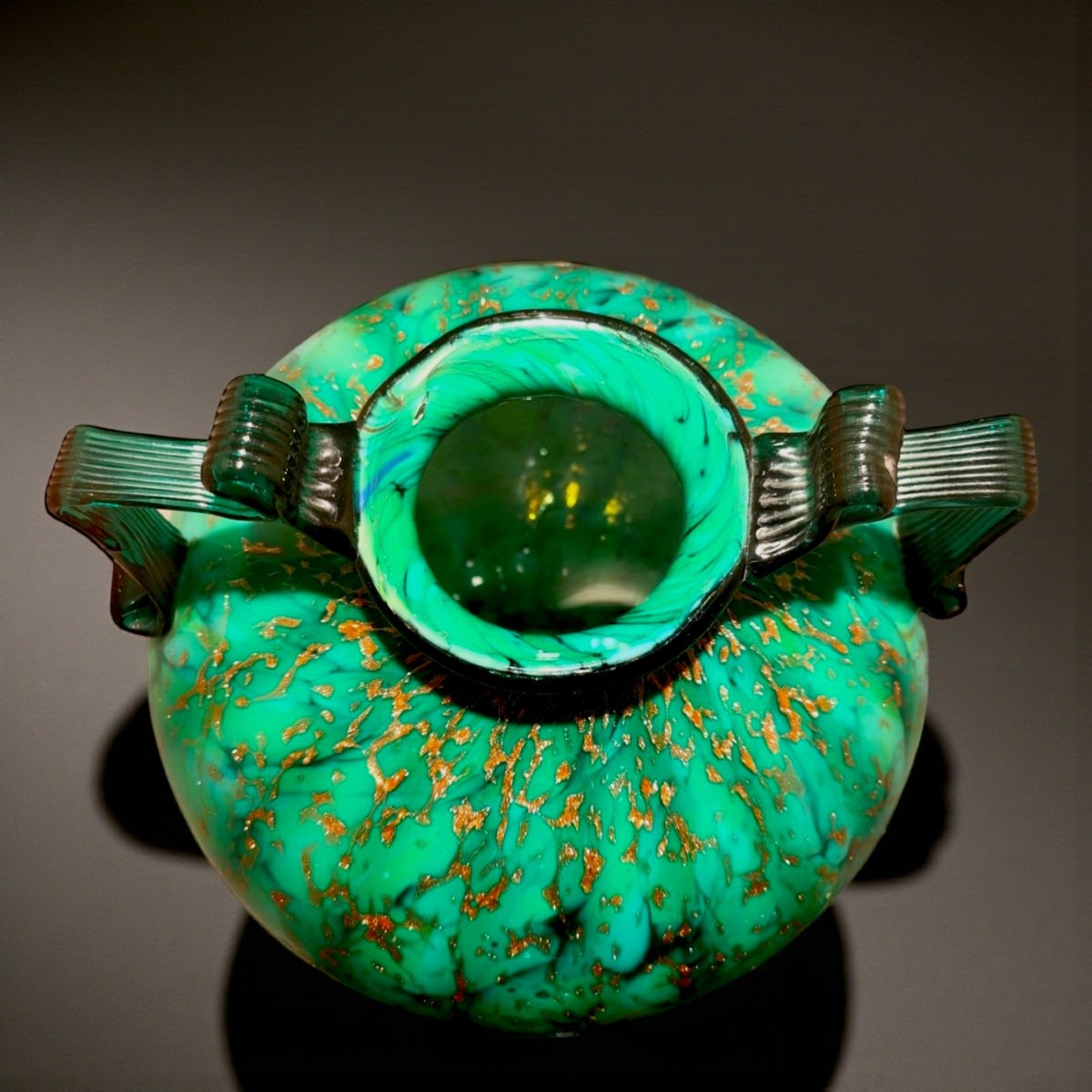 F.lli Toso, Murano 1930, Wonderful Blown Glass Vase-photo-3