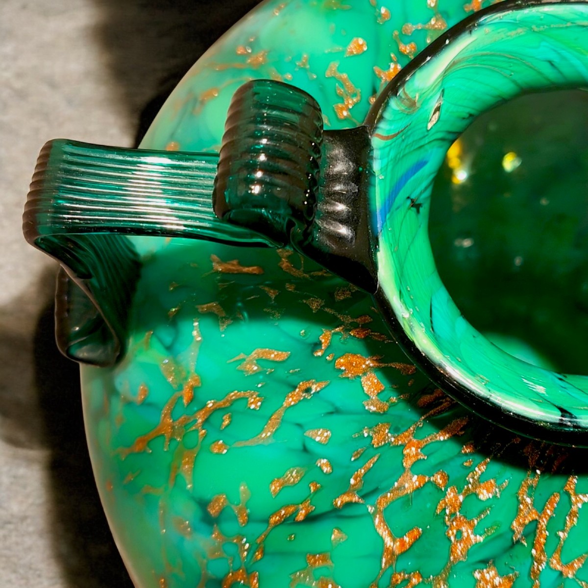 F.lli Toso, Murano 1930, Wonderful Blown Glass Vase-photo-4