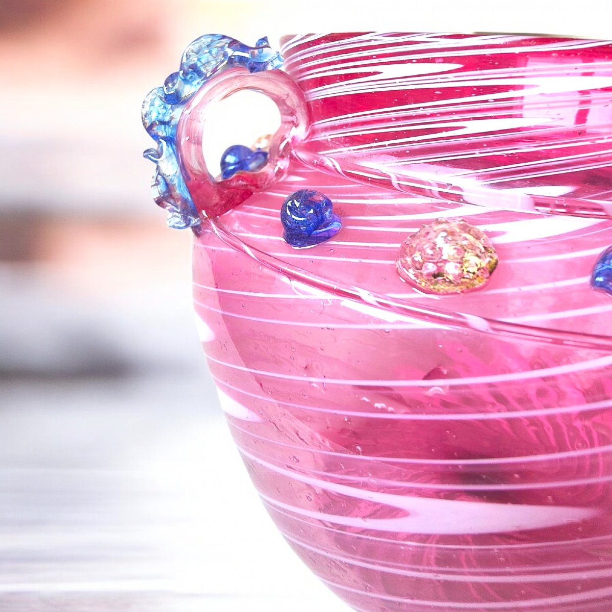 Murano Ca. 1880 Dr. Antonio Salviati Pink Phoenician Blown Glass Vase-photo-2