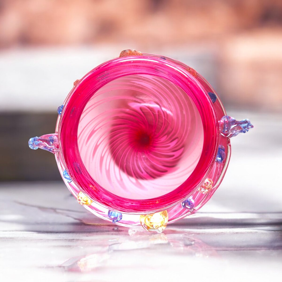 Murano Ca. 1880 Dr. Antonio Salviati Pink Phoenician Blown Glass Vase-photo-5