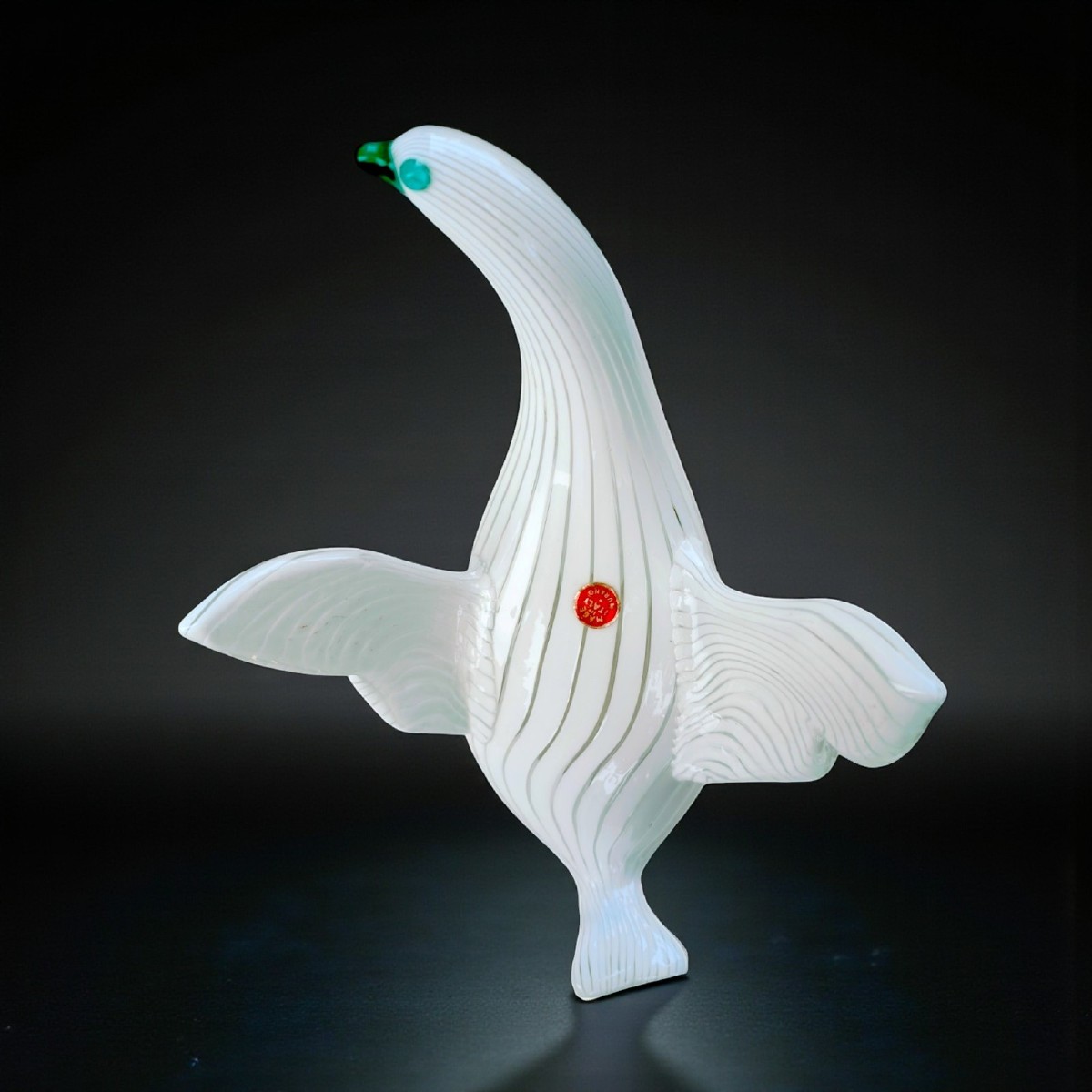 Oiseau En Verre Soufflé , Anzola Fuga (Murano 1914-1998) pour A.Ve.M c1956-photo-3