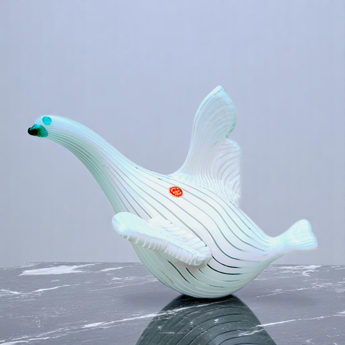 Oiseau En Verre Soufflé , Anzola Fuga (Murano 1914-1998) pour A.Ve.M c1956