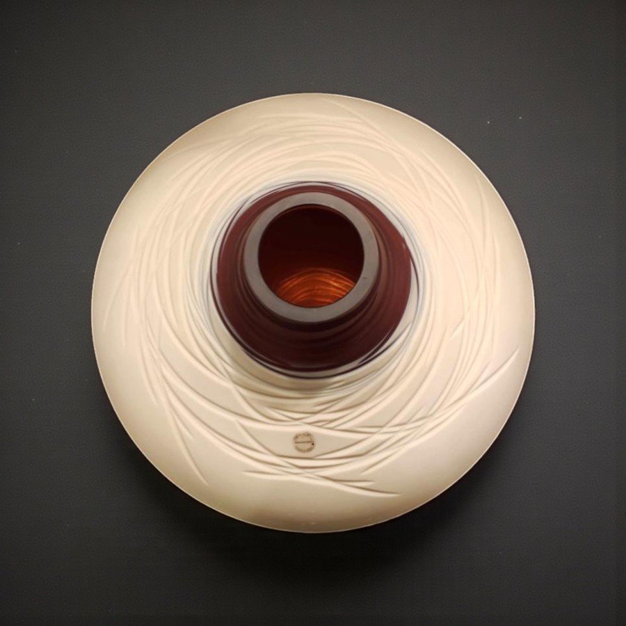 Vase En Verre Salviati, Murano *caramel* -photo-2