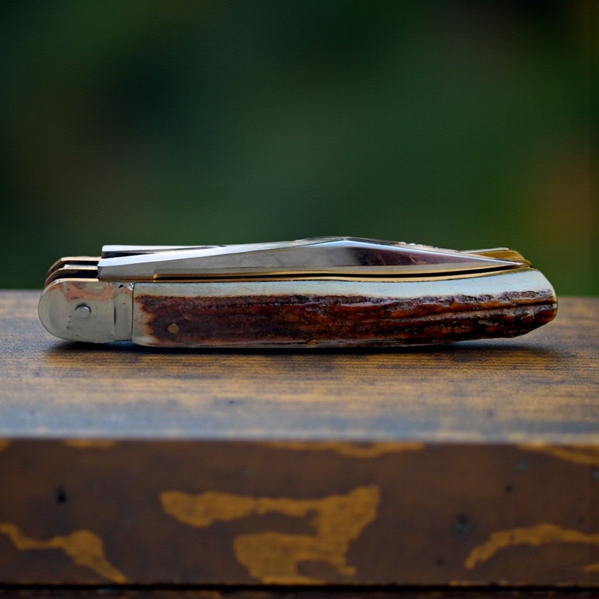 Ld Stock From The 1970s Pius Lang 3 Blade Stag Pocket Knife - Limited Series-photo-3