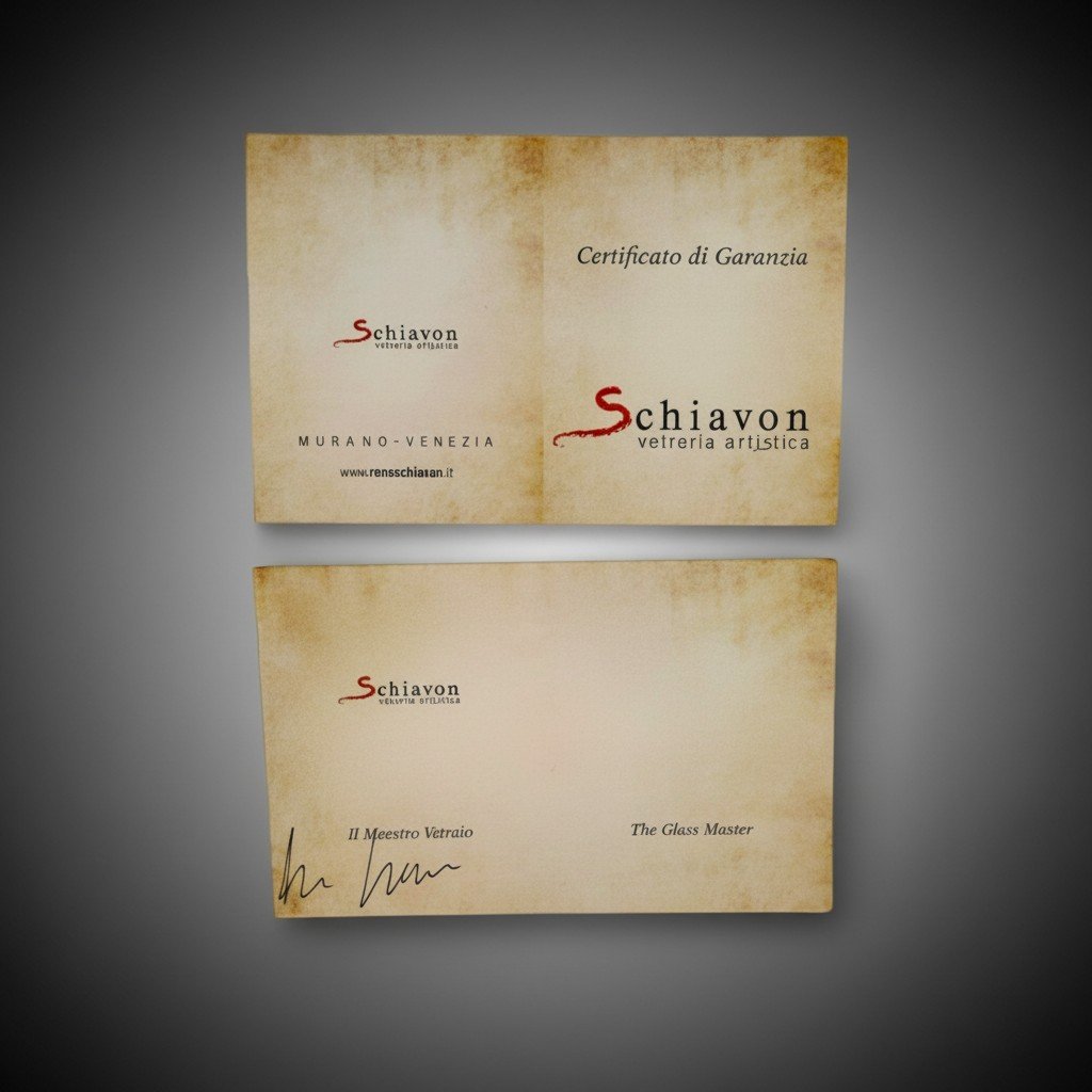 Vase en Verre de Murano, Pièce Unique Réalisée à La Main par Schiavon-photo-2