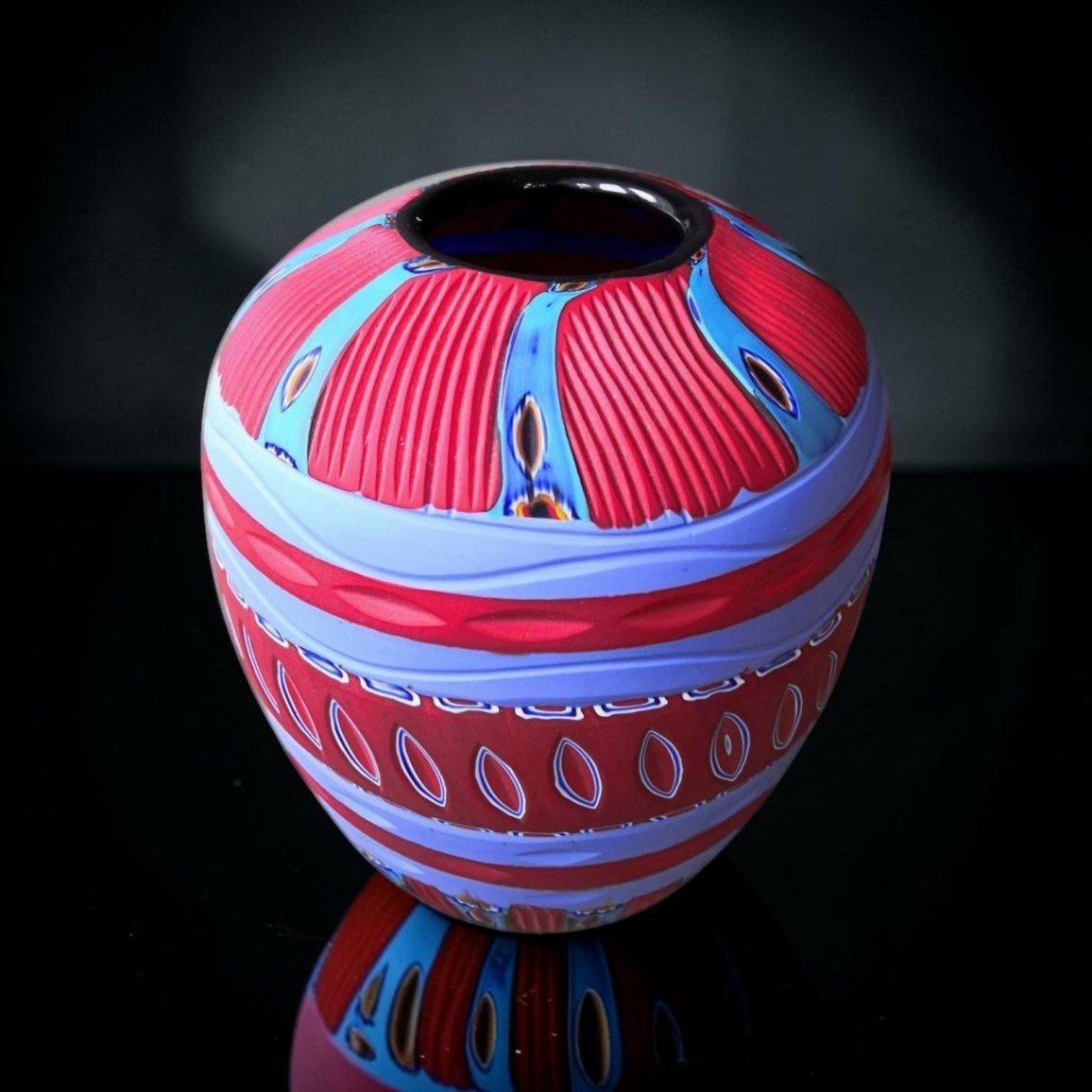 Vase en verre artistique de Murano – Schiavon – Pièce unique 1/1-photo-4