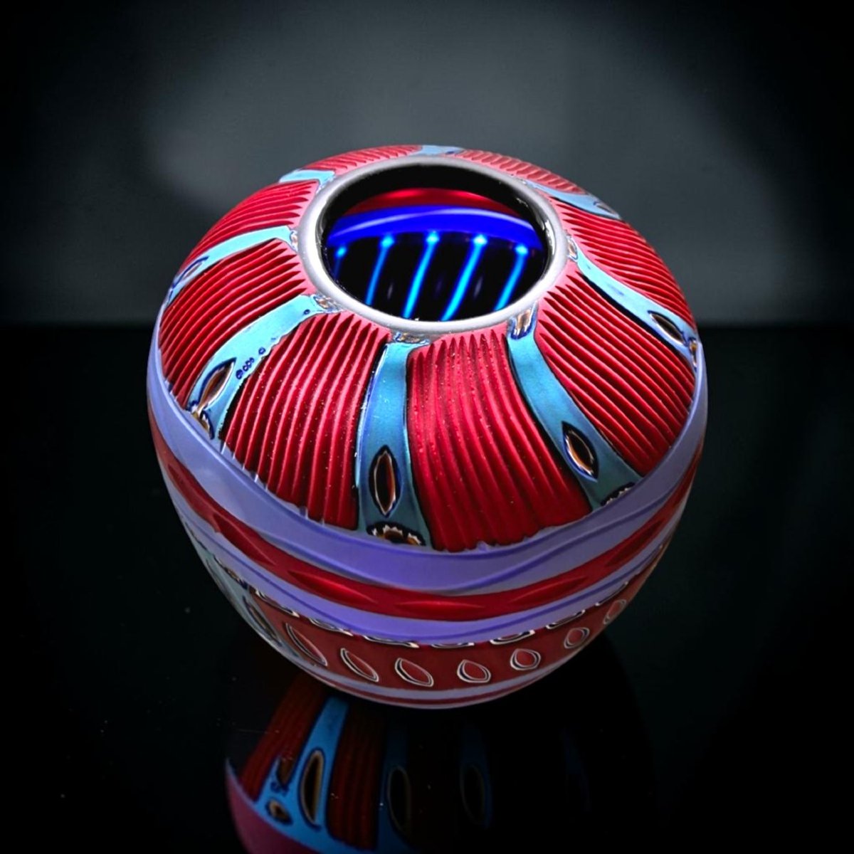 Vase en verre artistique de Murano – Schiavon – Pièce unique 1/1-photo-1