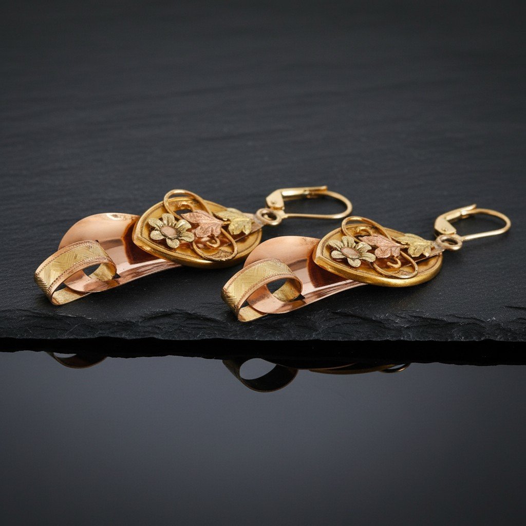 Pair Of Bourbon Drop Earrings, Southern Italy, Circa 1840-1870-photo-3