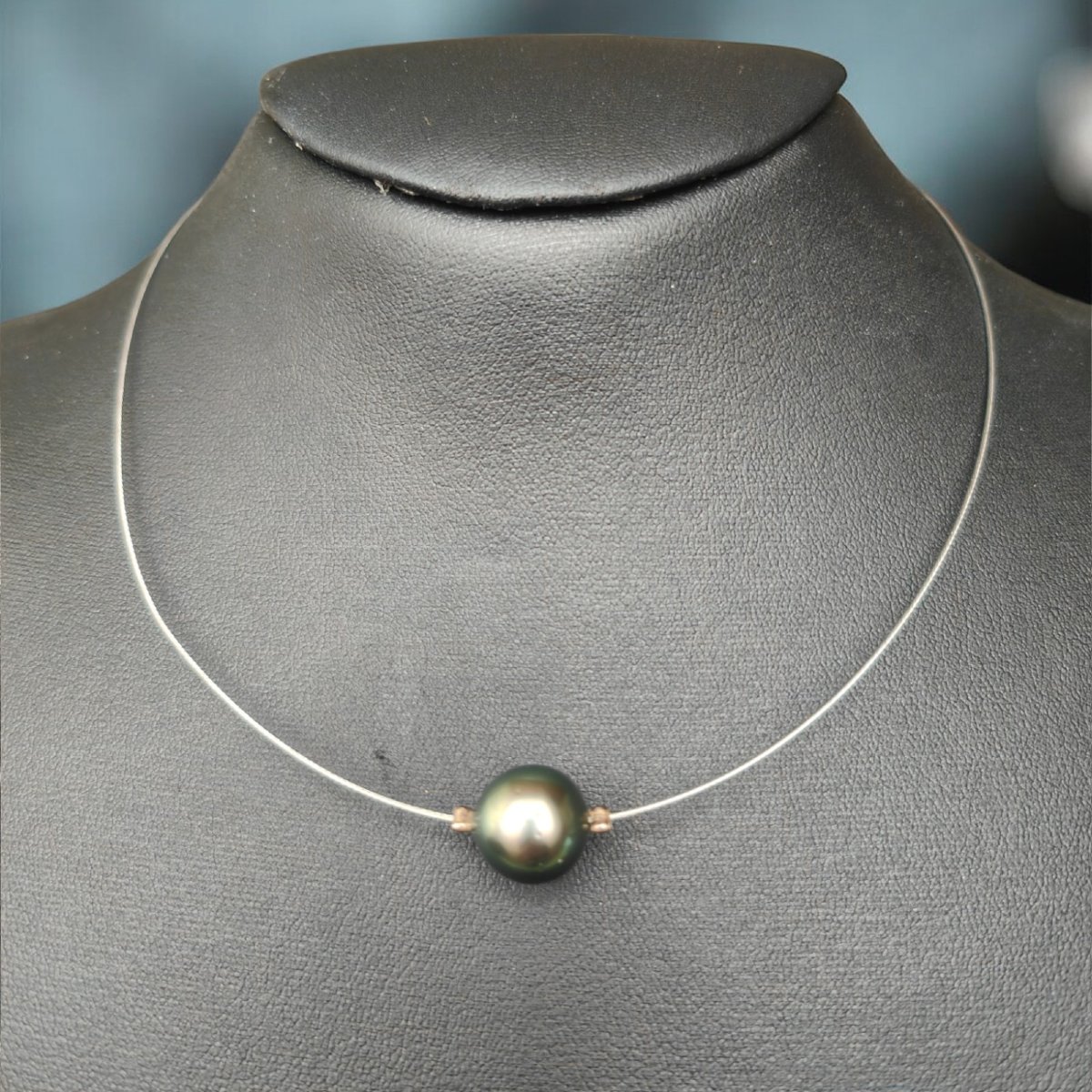 925 Sterling Silver Necklace With Tahitian Cultured Pearl-photo-3