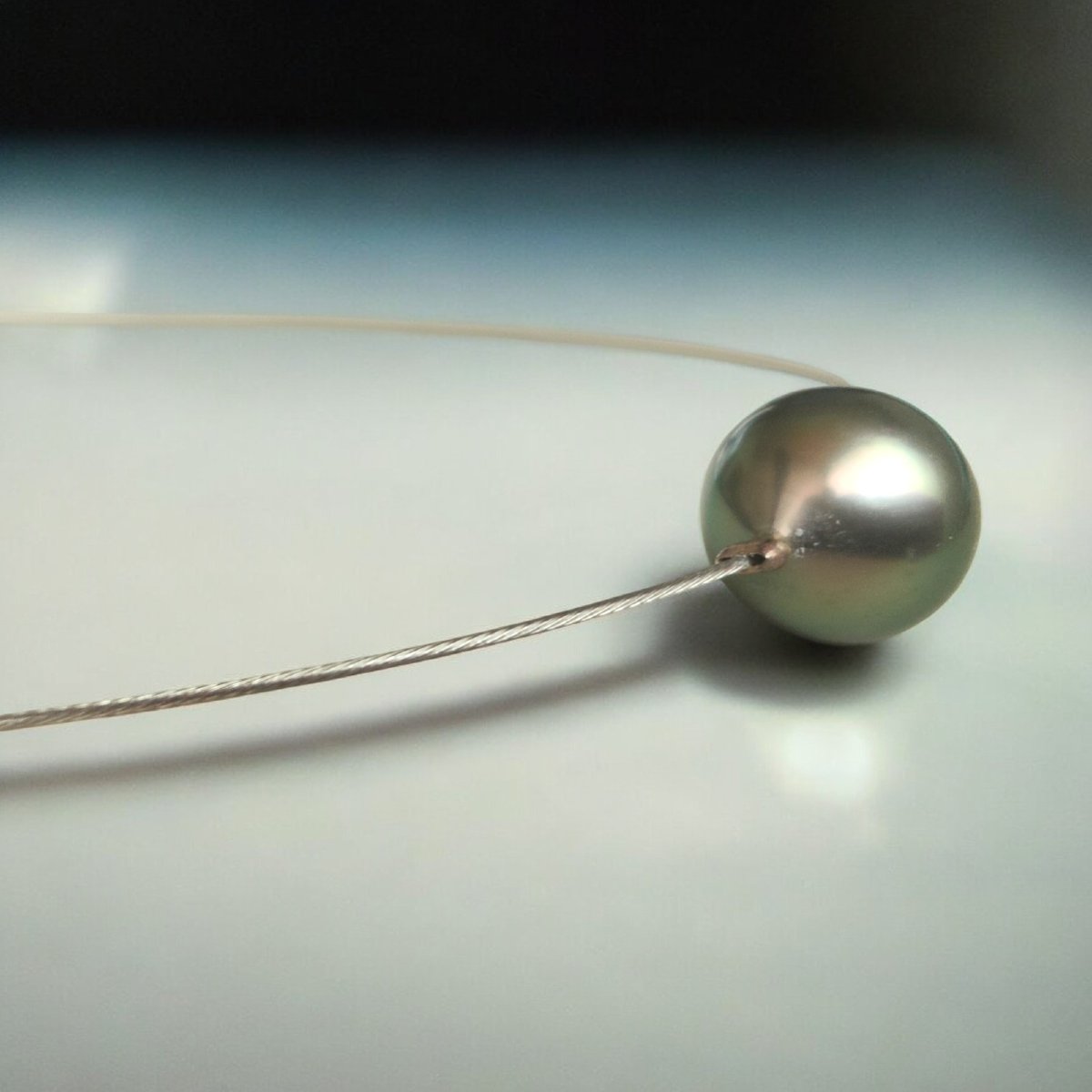 925 Sterling Silver Necklace With Tahitian Cultured Pearl-photo-1
