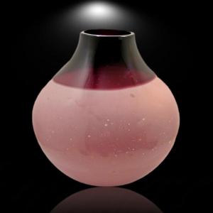 Murano Alfredo Barbini Signed Venetian Glass Vase 1970s