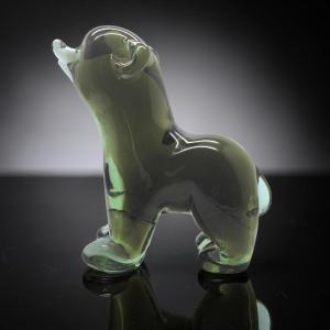 1957 - Seguso Vetri d'Arte Flavio Poli, Ours En Verre De Murano Néodyme, modèle 11692