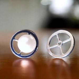 Boucles d'Oreilles 2-en-1 En Or Et Perles Des Mers De Sud 8 mm