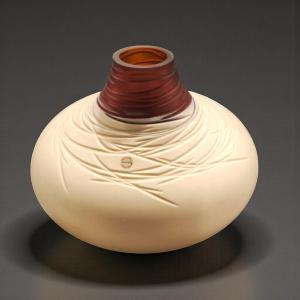 Vase En Verre Salviati, Murano *caramel* 