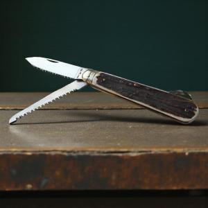1970s Old Stock Pius Lang Lock-back Pump Released 2 Blade Stag Pocket Sports Knife