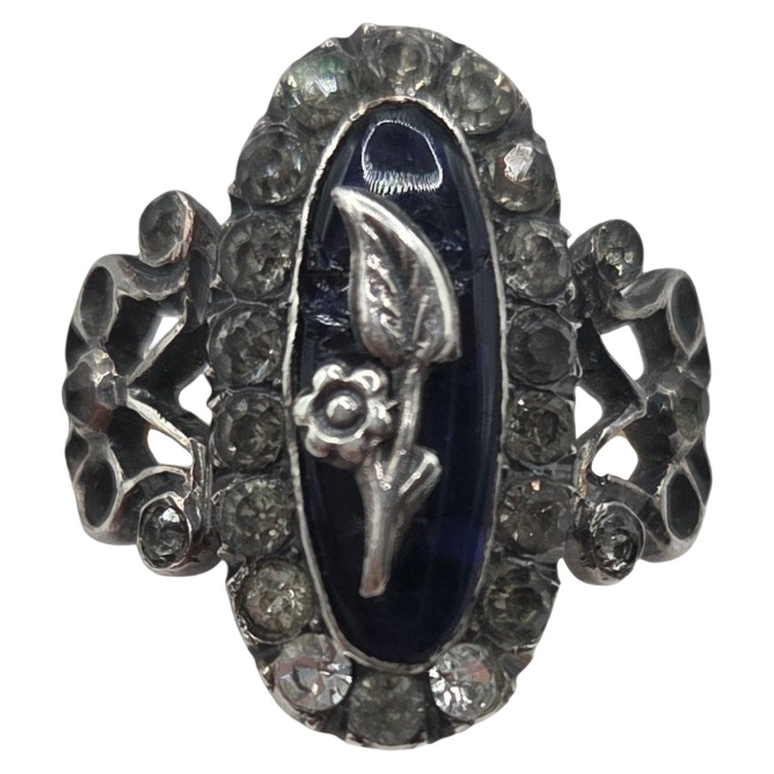 Bague ancienne géorgienne Bristol Blue Sky
