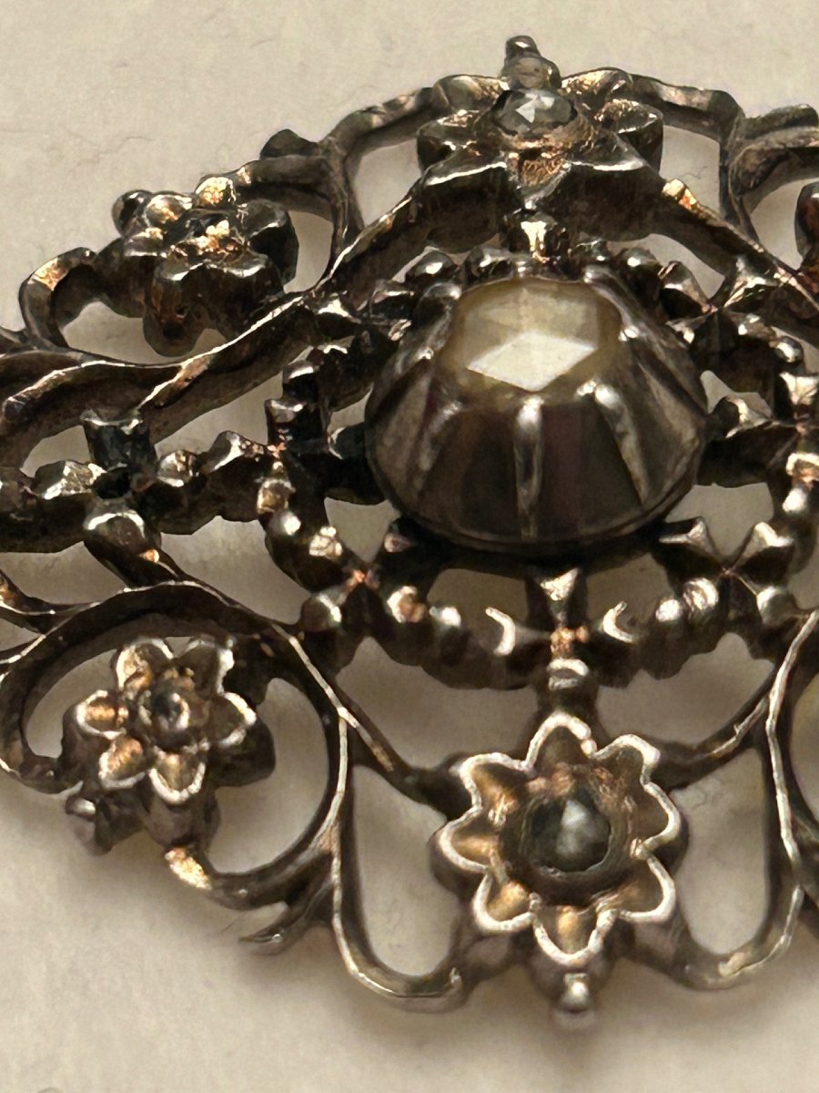 Antique Diamond Pendant, Victorian Era, 1890-photo-3