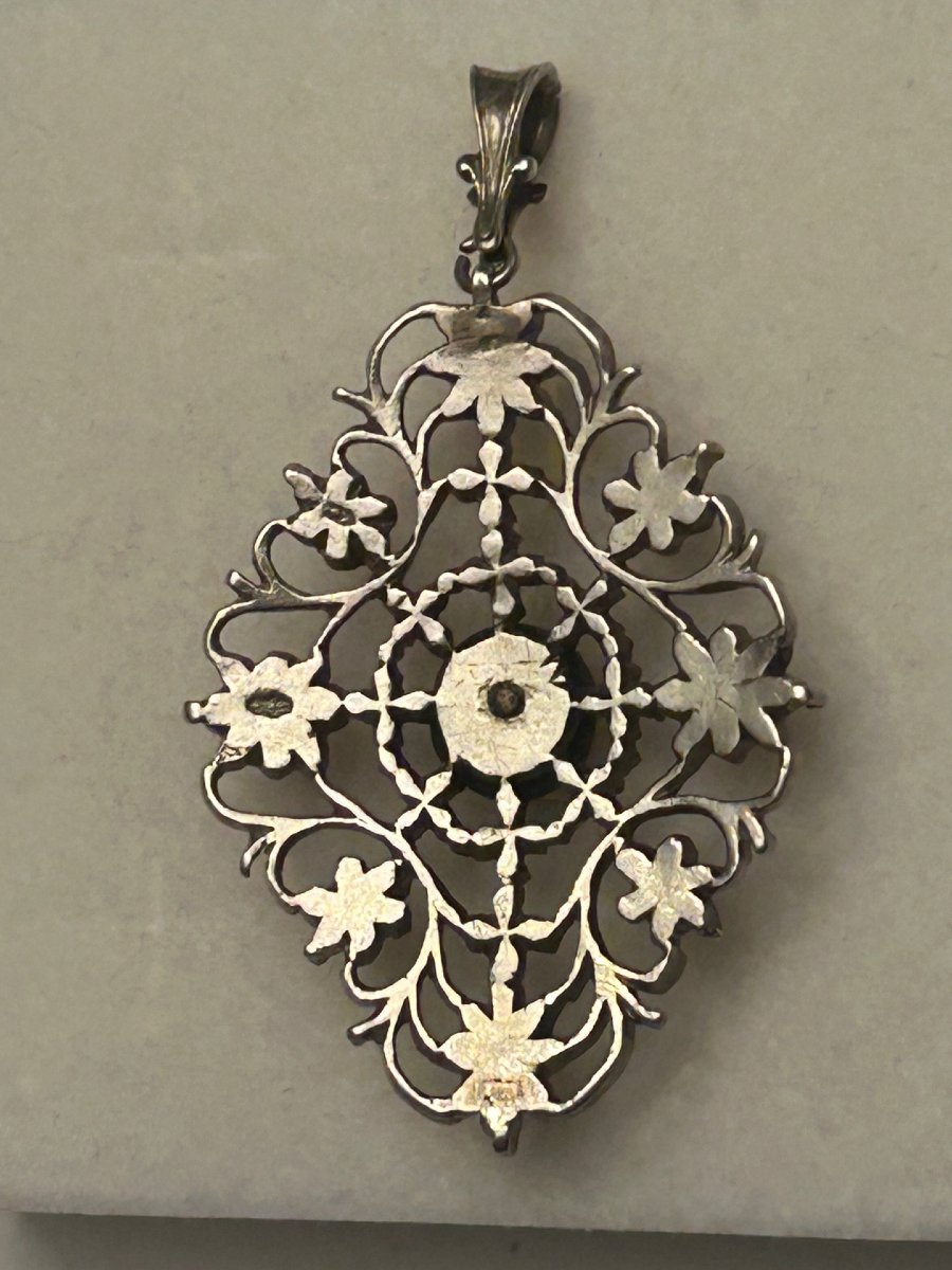 Antique Diamond Pendant, Victorian Era, 1890-photo-1