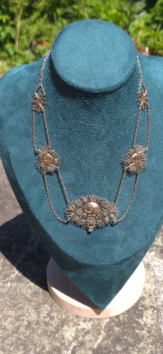 Collier ancien géorgien en diamants-photo-3