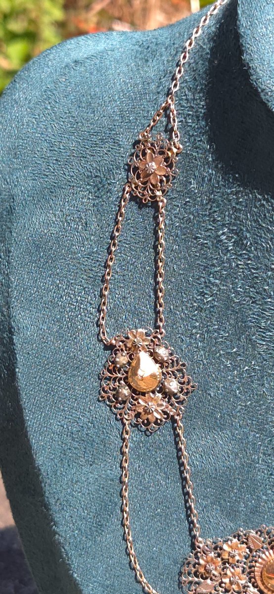Collier ancien géorgien en diamants-photo-4