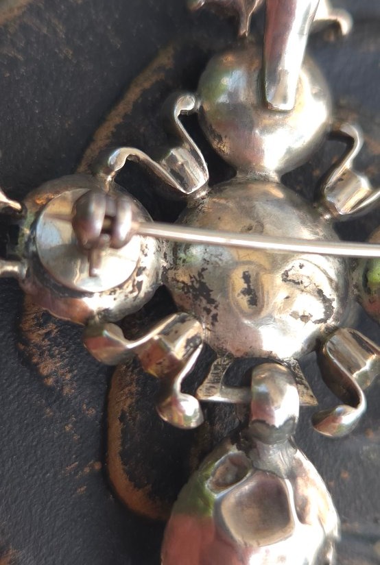 Antique Rock Crystal Pendant-brooch, Silver, France-photo-3