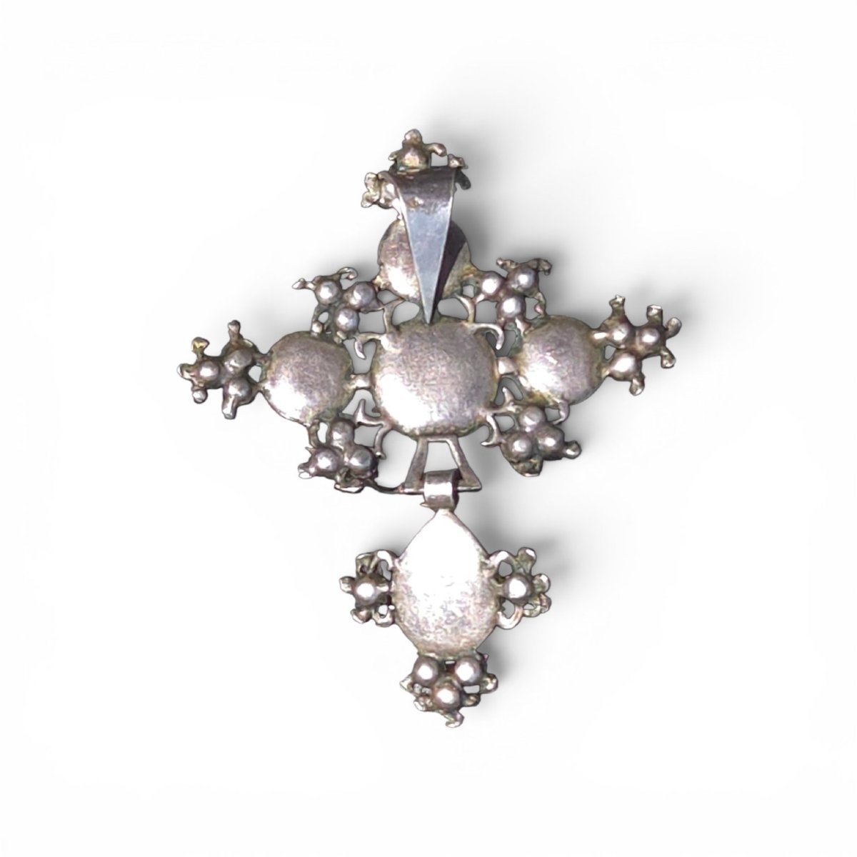 Pendentif ancien en argent en forme de croix normande-photo-2